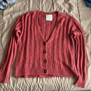 Red knit sweater top from Ultra Flirt.